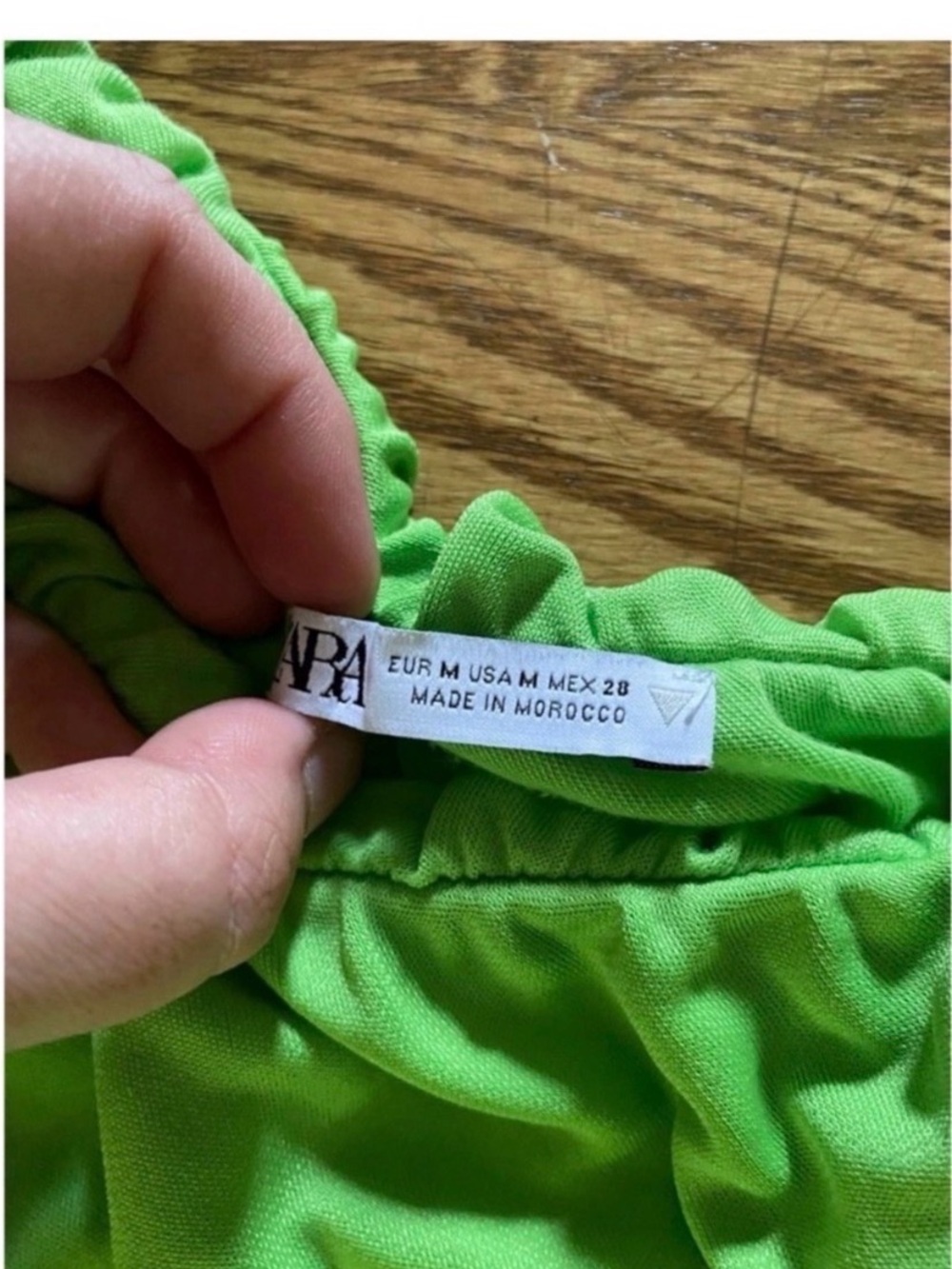 ZARA Neon Green Two Piece Pant Set Size Medium - Picture 8 of 9